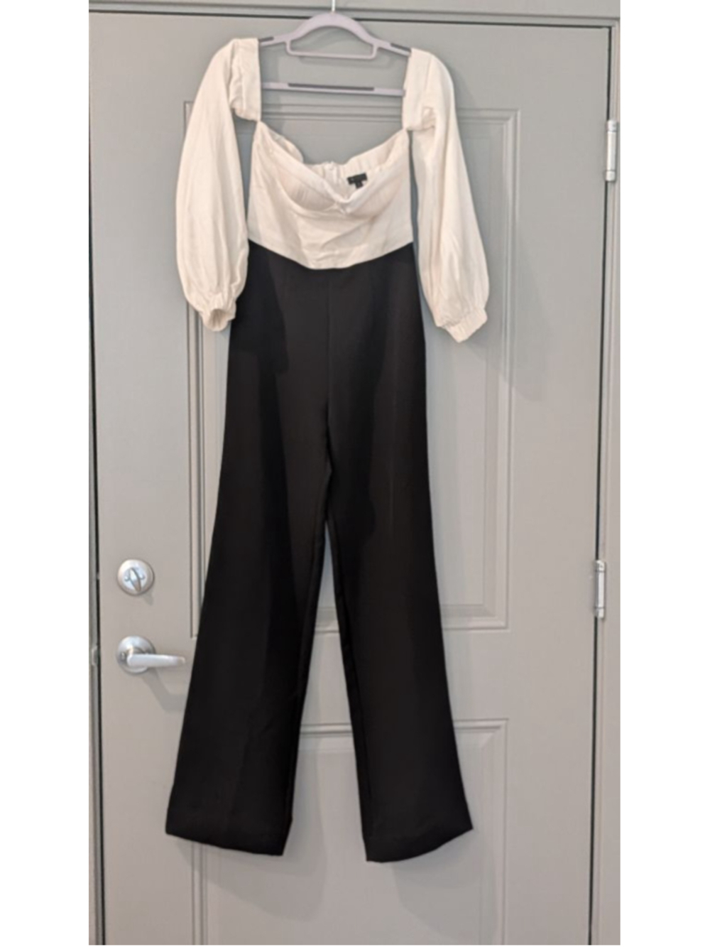 NBD Jumpsuit Black White Off Shoulder XS - Picture 5 of 14